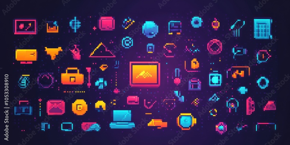A vibrant collection of digital icons representing technology and communication tools. A vibrant collection of digital icons representing technology and communication tools.