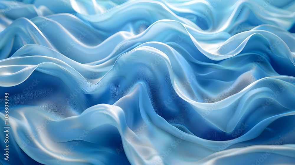 Abstract 3D Blue Wavy Background Abstract 3D Blue Wavy Background