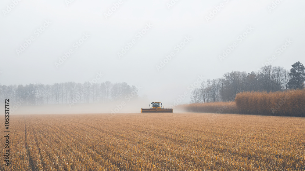 Fototapeta premium tractor in the field