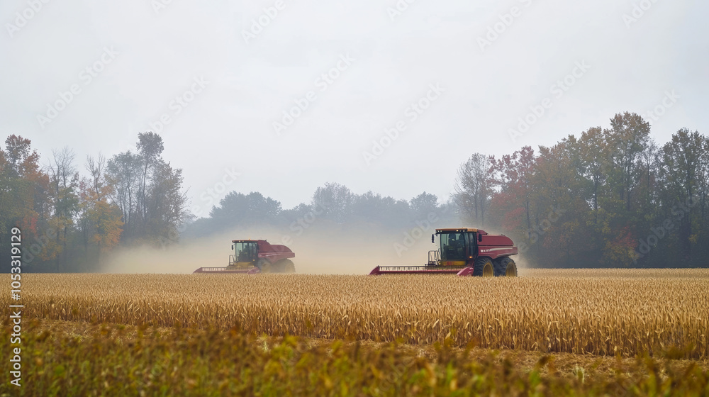 Obraz premium tractor in the field