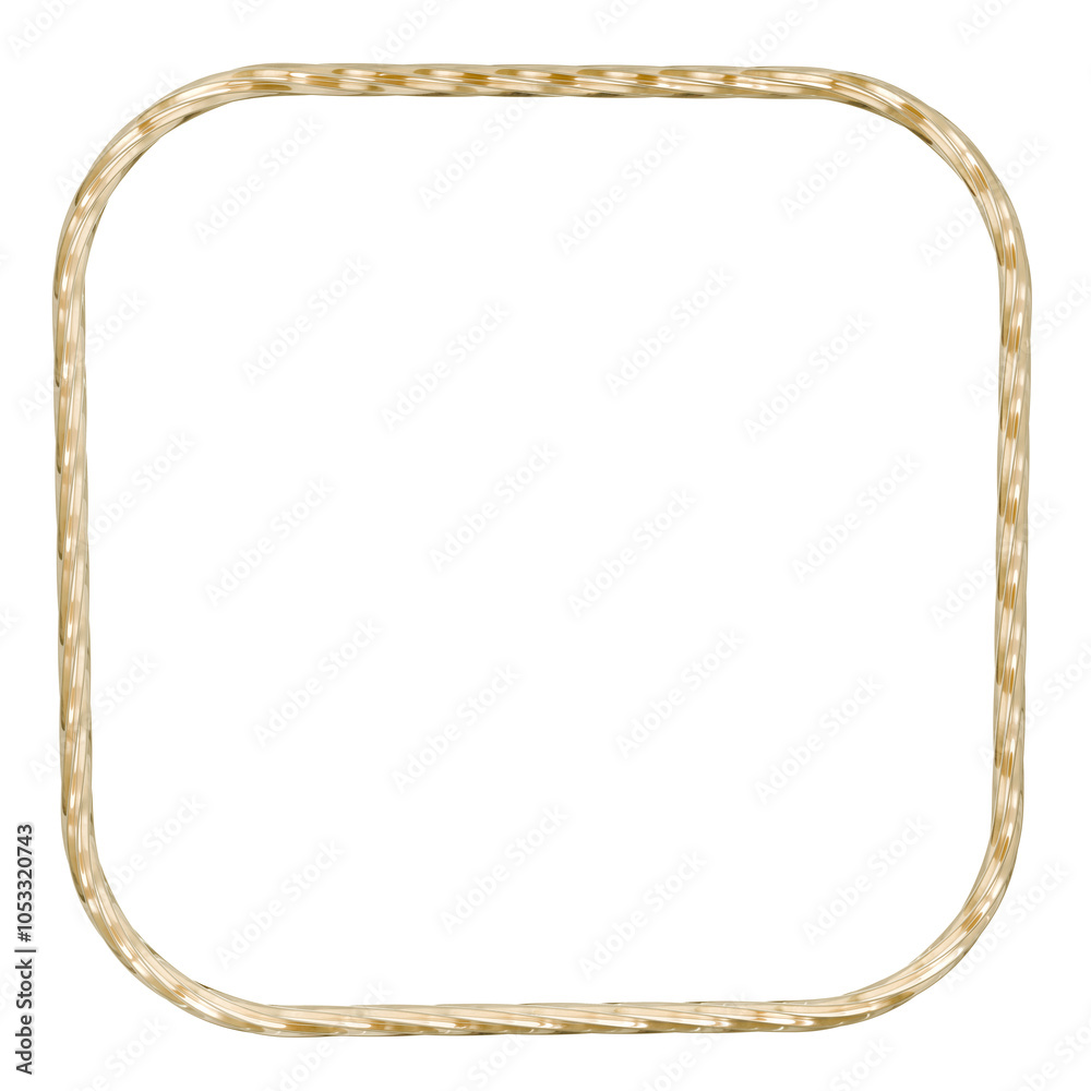 Infinite Golden Square Frame: A golden square frame with a twisted profile, symbolizing infinity and eternity, creating a captivating visual effect. Infinite Golden Square Frame: A golden square frame with a twisted profile, symbolizing infinity and eternity, creating a captivating visual effect.