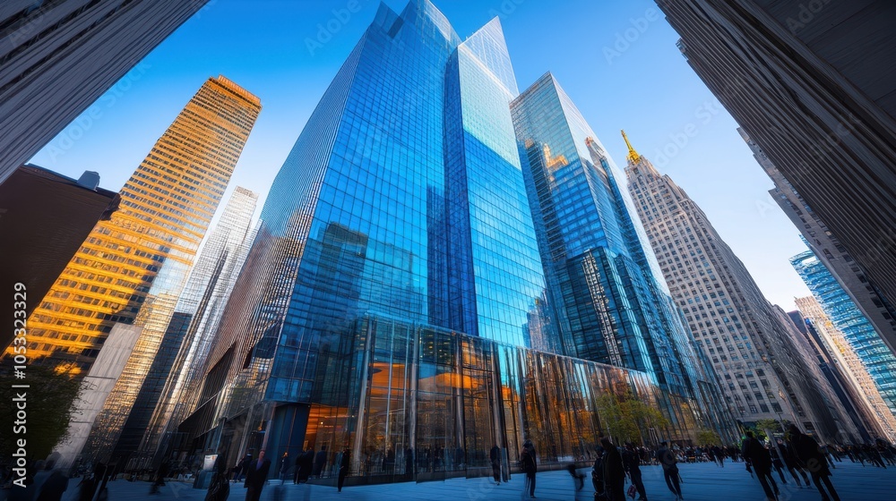 Obraz premium The Modern Glass Skyscraper