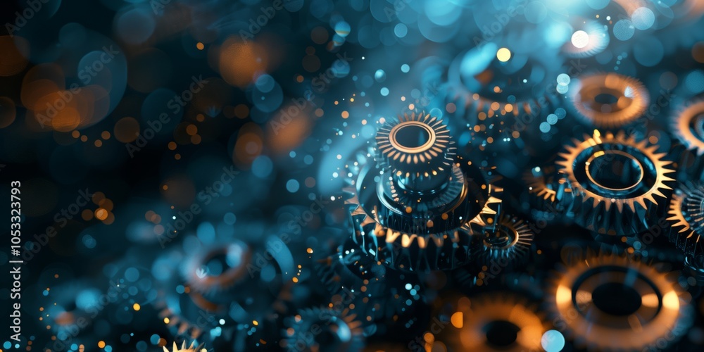 Abstract background with gears and light and dark contrasting tones, geometric style. Abstract background with gears and light and dark contrasting tones, geometric style.