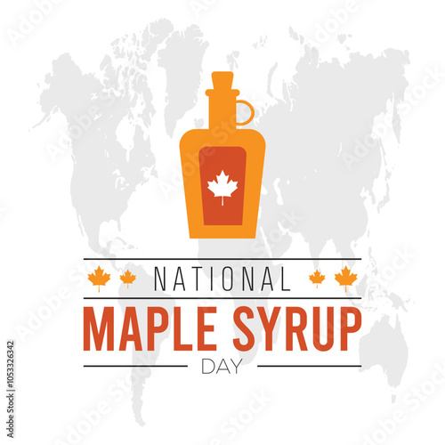 National Maple syrup day is observed every year on December.  Food and Drink Awareness concept. background, placard, banner template Vector illustration design.