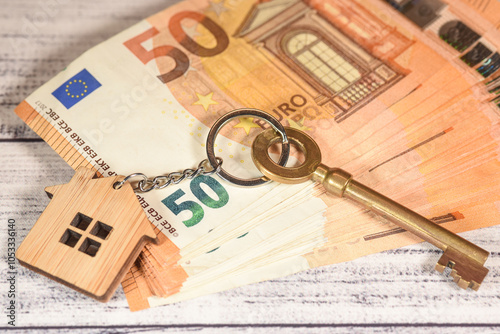 argent euro finances immobilier clé photo