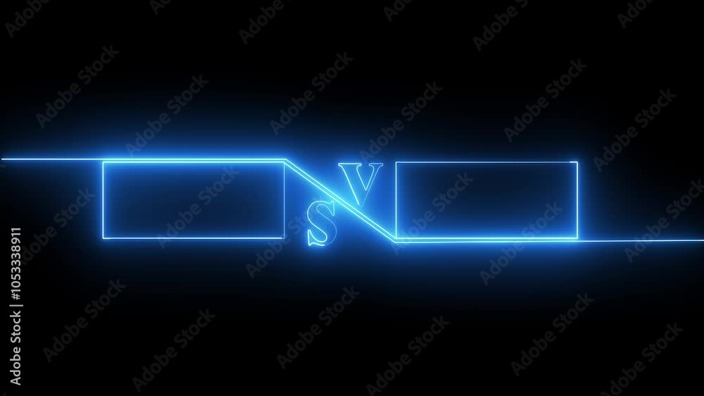 Versus Animation, Vs text bule color Animation, versus match Animation. VS versus bars neon animated versus vs bars neon line animation. on black background. Versus Animation, Vs text bule color Animation, versus match Animation. VS versus bars neon animated versus vs bars neon line animation. on black background.