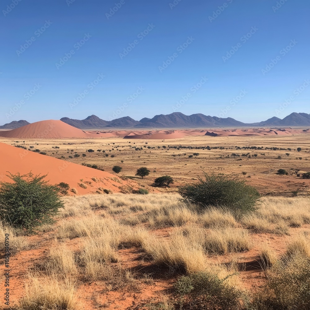 Sossusvlei's red dunes, Namib Desert Sossusvlei's red dunes, Namib Desert