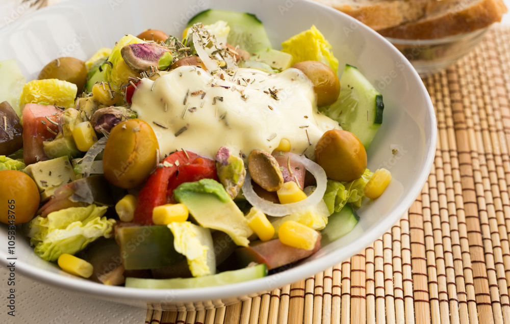 Fresh vegetarian healthy vegetable salad Fresh vegetarian healthy vegetable salad