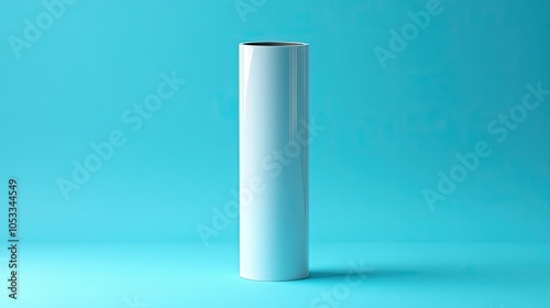 Wallpaper Mural White cylinder on a blue background. Torontodigital.ca