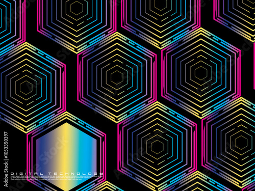 Futuristic dark background digital technology, cyber nano information, abstract communication, future technology data innovation, internet network speed connection.