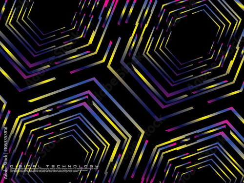 Futuristic dark background digital technology, cyber nano information, abstract communication, future technology data innovation, internet network speed connection.