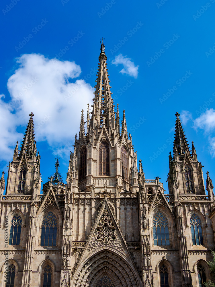 Metropolitan Cathedral Basilica of the Holy Cross and Saint Eulalia, Gothic Quarter, Barcelona, Catalonia, Spain Metropolitan Cathedral Basilica of the Holy Cross and Saint Eulalia, Gothic Quarter, Barcelona, Catalonia, Spain