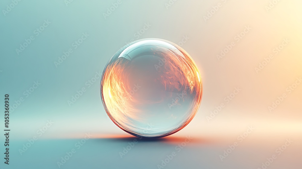 Modern background with a softly glowing bubble in 3d abstract render Modern background with a softly glowing bubble in 3d abstract render
