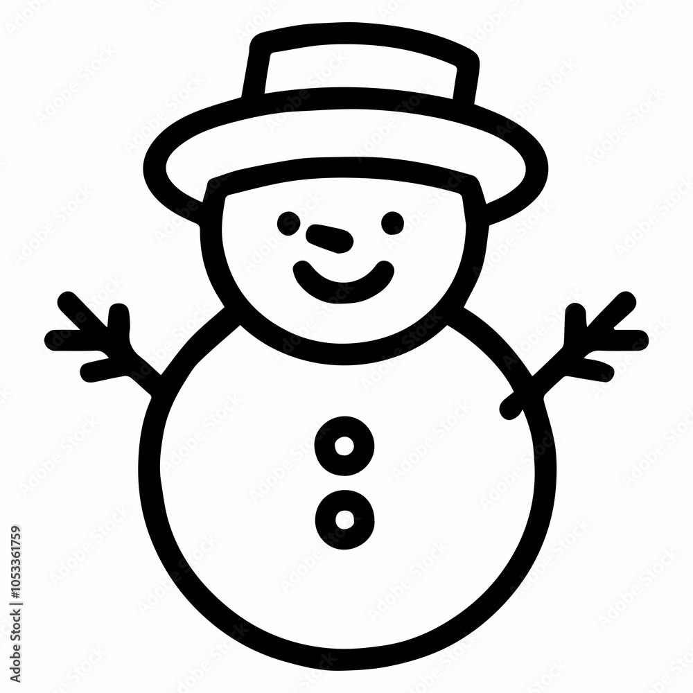 Snowman wearing hat Snowman wearing hat