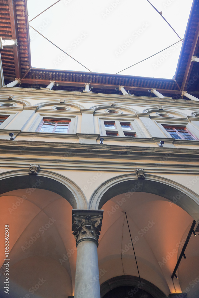 Fototapeta premium Inside a building in Italy