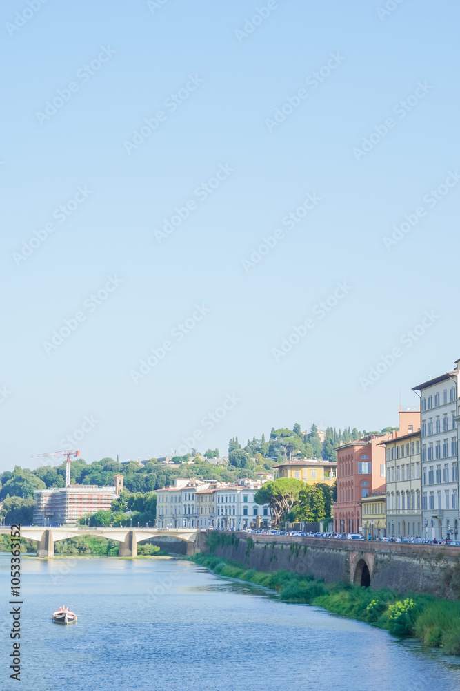 Fototapeta premium Italy river inlet in a town.