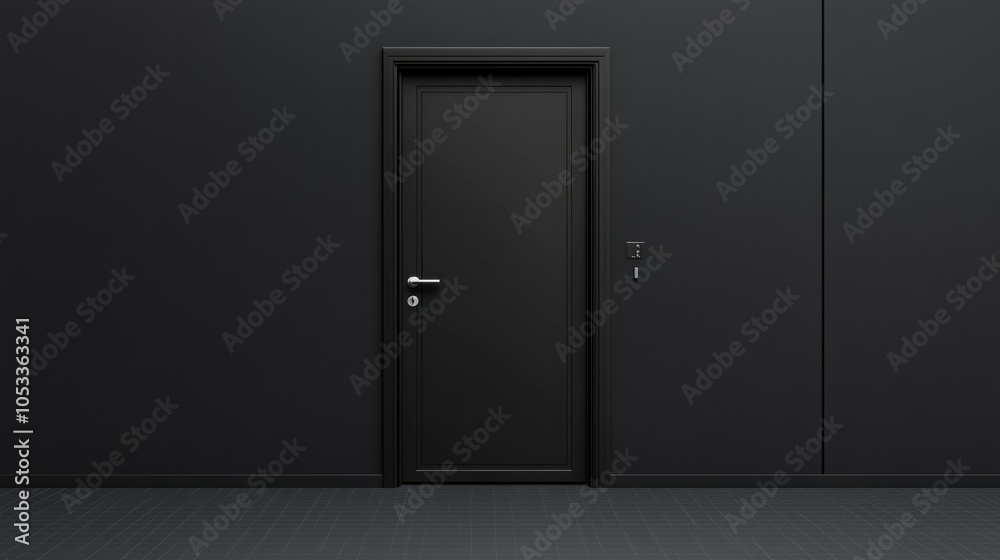 Matte anthracite plastic door with two leaves, ideal for modern, minimalistic settings Matte anthracite plastic door with two leaves, ideal for modern, minimalistic settings