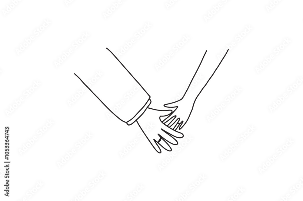 Obraz premium A Simple Touch, A Shared Moment.