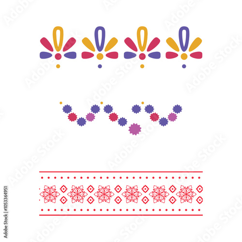 Wallpaper Mural Festive Floral and Geometric Motifs illustration Torontodigital.ca