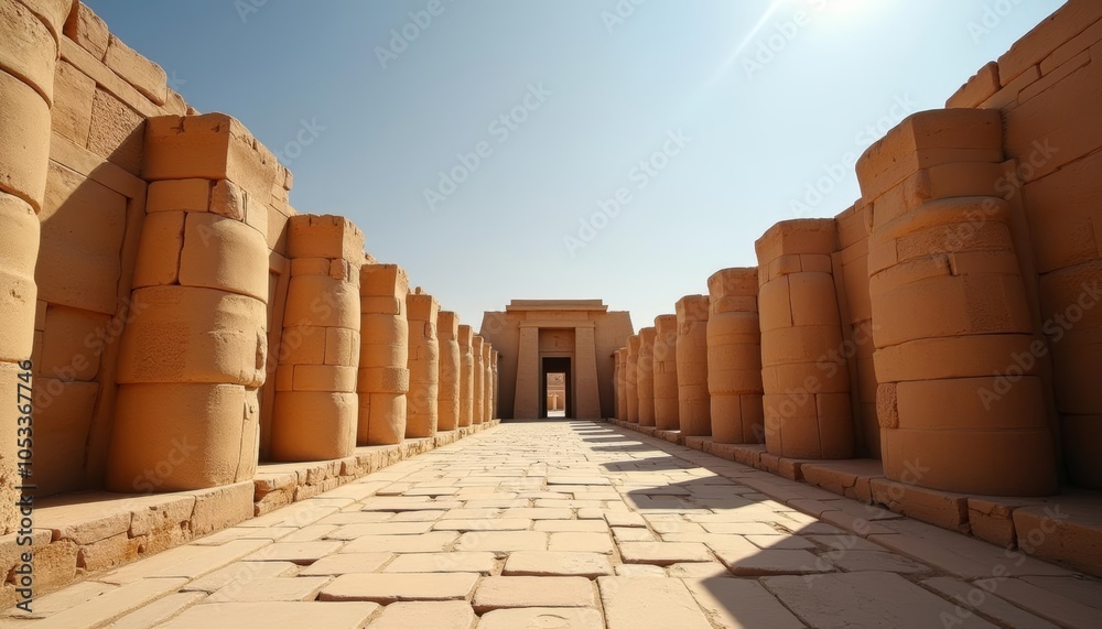 Fototapeta premium Ancient grandeur The majestic entrance to the Luxor Temple Egypt