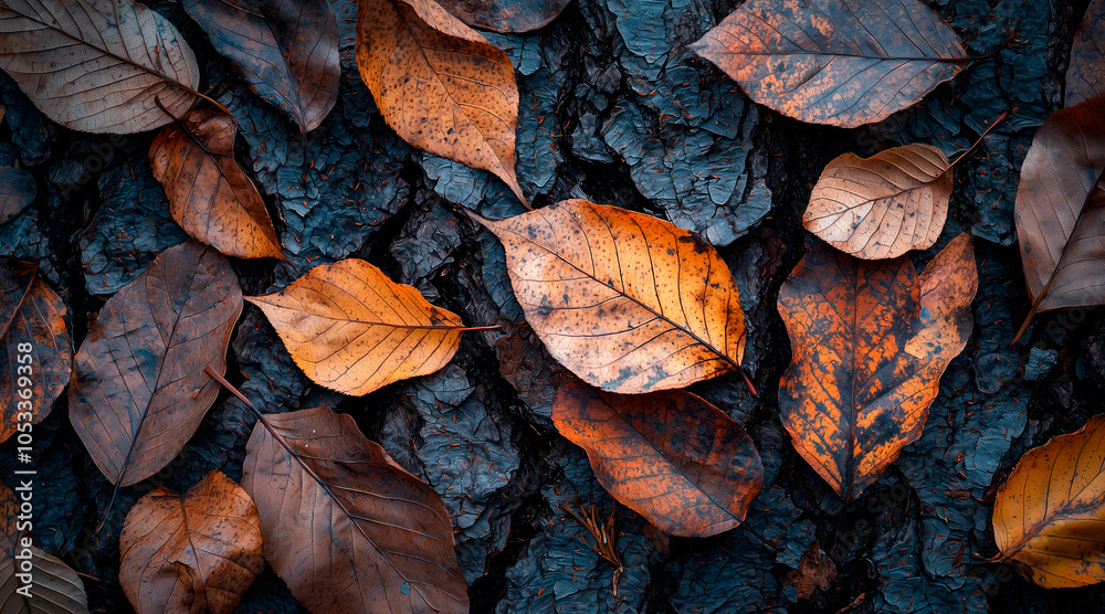 leaves on trees in November, close-up of leaves leaves on trees in November, close-up of leaves