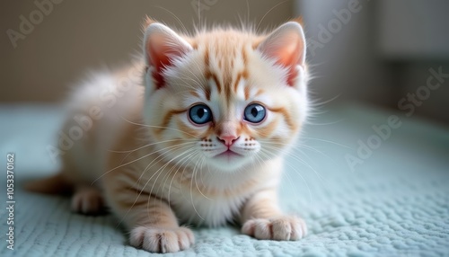  Adorable Kitten with Big Blue Eyes photo