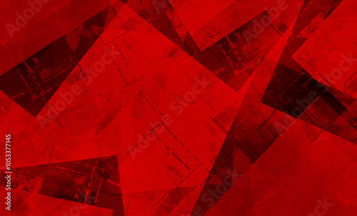 
Abstract red poster background featuring retro wall decoration and geometric shapes. This vintage art piece is ideal for interior decor, showcasing a gradient of colors with decorative shapes suitabl photo