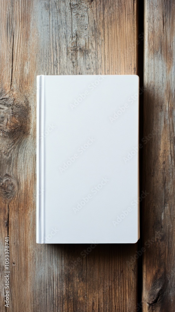 Minimalistic Journal on Rustic Wooden Table Minimalistic Journal on Rustic Wooden Table
