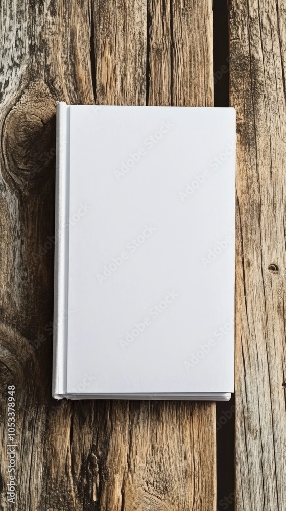 Blank Book on Rustic Wooden Table for Creative Inspiration Blank Book on Rustic Wooden Table for Creative Inspiration