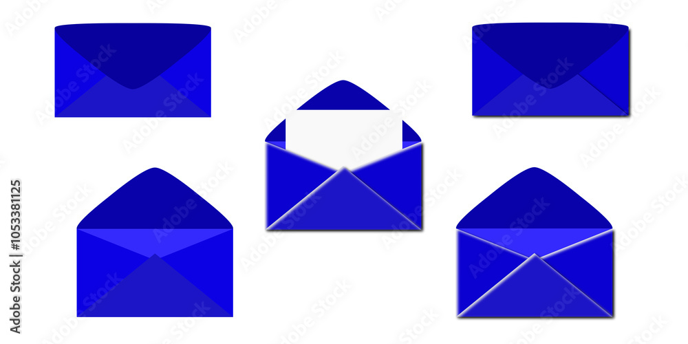 set of envelopes icon set of envelopes icon