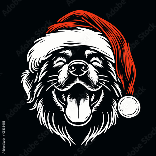 christmas, animal, line art, clipart