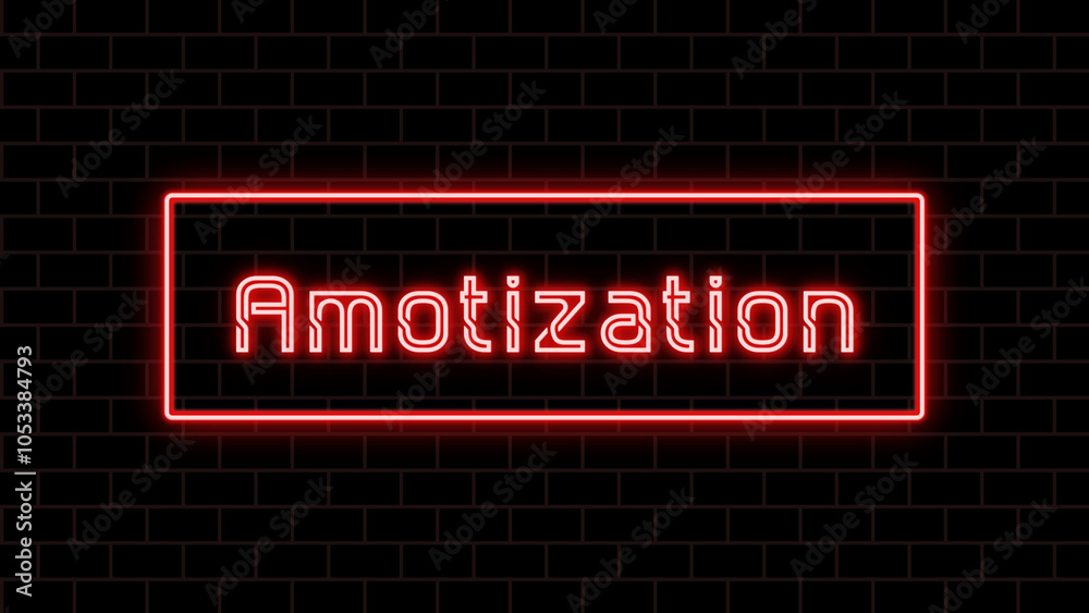 Amotization のネオン文字