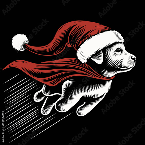 christmas, animal, line art, clipart