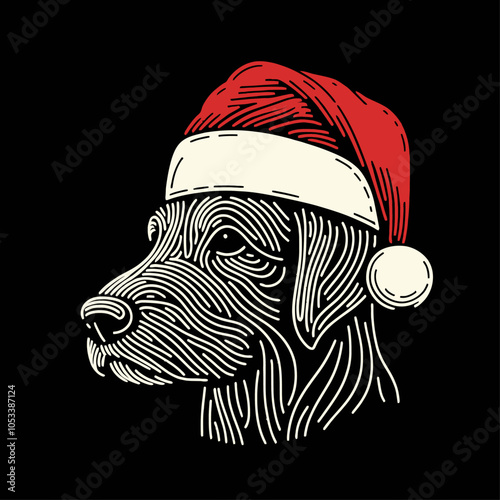 christmas, animal, line art, clipart