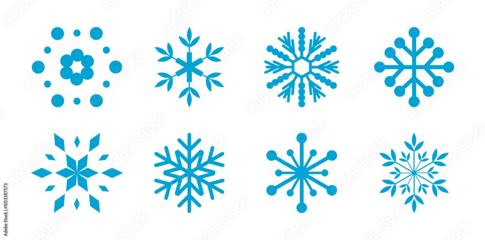 Snowflake set on isolated background. Isolated snowflake collection. Frost background. Christmas icon. Vector snowflakes blue and white. Vector illustration of snowflakes of different shapes. Snowflake set on isolated background. Isolated snowflake collection. Frost background. Christmas icon. Vector snowflakes blue and white. Vector illustration of snowflakes of different shapes.