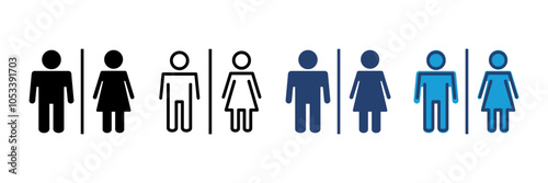 Toilet icon vector. restrooms icon vector. bathroom sign. wc, lavatory