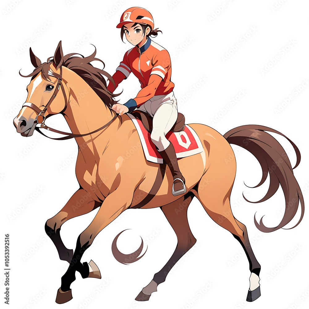 Galloping grey horse racing towards victory white vector illustration Galloping grey horse racing towards victory white vector illustration