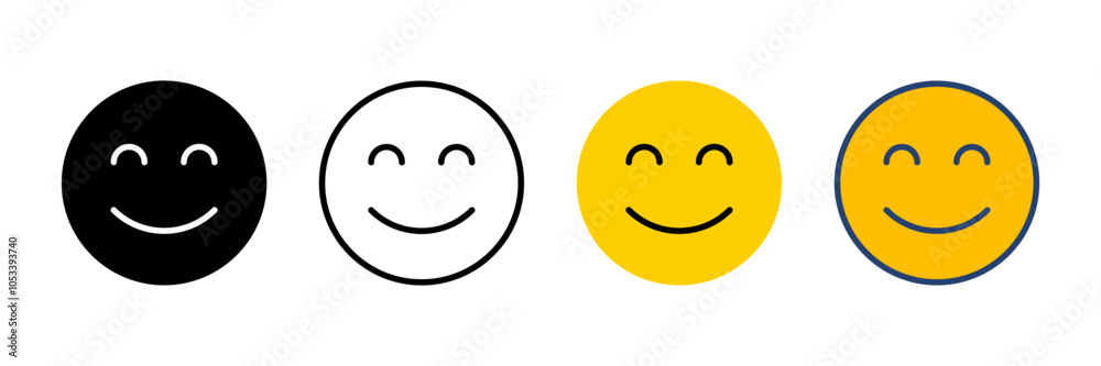 Fototapeta premium smile icon vector. smile emoticon icon. feedback