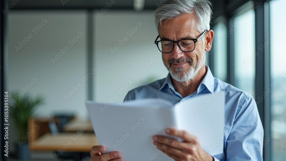 Middle-Aged Man Engaged in Corporate Code of Conduct Review Middle-Aged Man Engaged in Corporate Code of Conduct Review