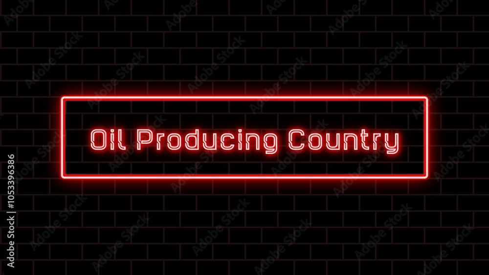 Oil Producing Country のネオン文字 Oil Producing Country のネオン文字