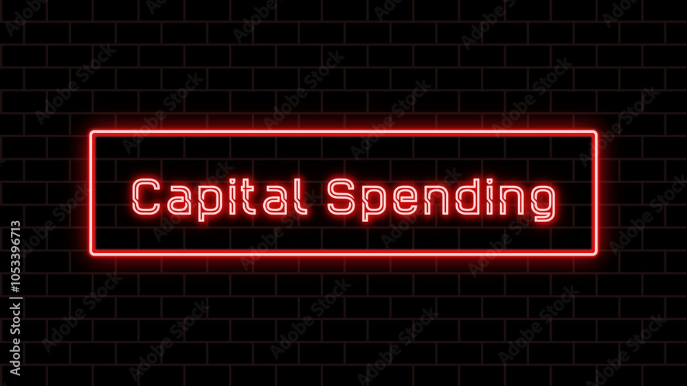 Capital Spending のネオン文字 Capital Spending のネオン文字