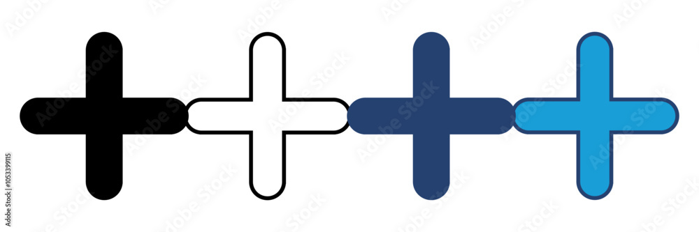 Obraz premium Plus Icon vector. Add plus icon