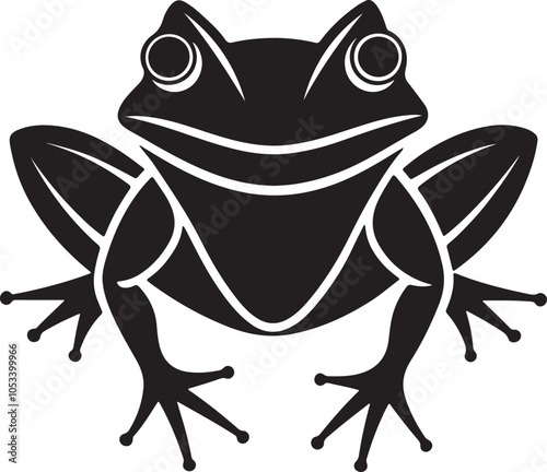 frog on a white background