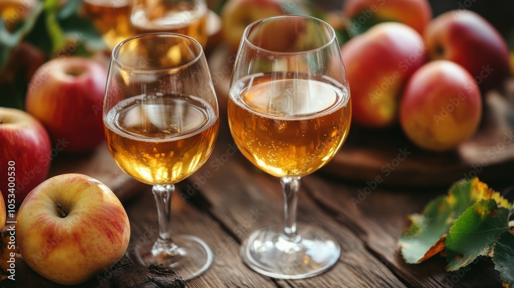 Naklejka premium Hosting a cider tasting party.