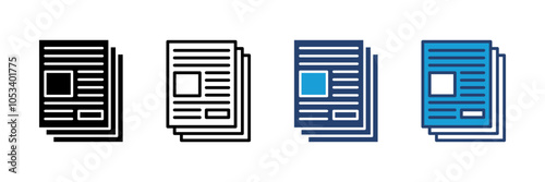 Newspaper icon vector. news paper vector sign