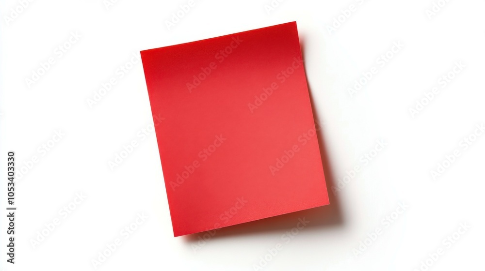 Isolated red sticky note on white background Isolated red sticky note on white background