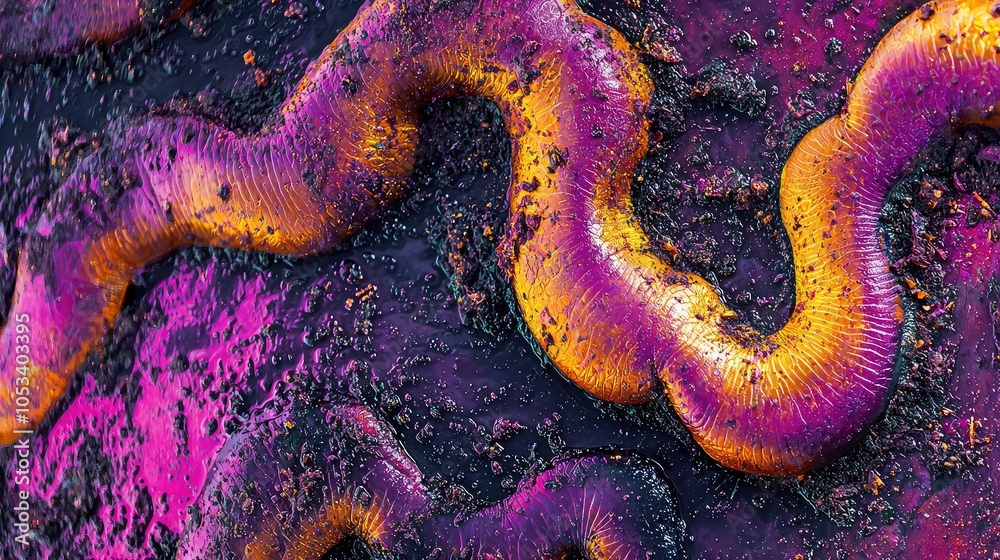 Vibrant Worm Movements in the Soil Vibrant Worm Movements in the Soil