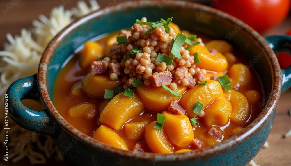 Warm up with a bowl of hearty stew Warm up with a bowl of hearty stew