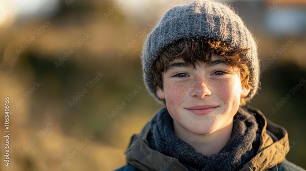 Irish teen boy with a cheerful expression Irish teen boy with a cheerful expression