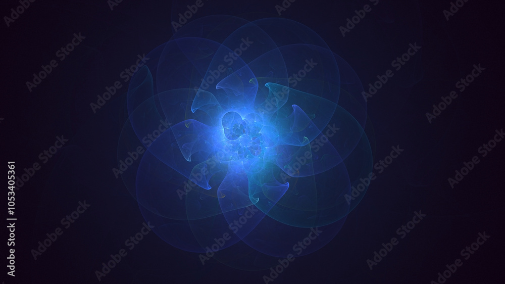 3D manual rendering abstract blue fractal light background. Its not AI Generatd illustration. 3D manual rendering abstract blue fractal light background. Its not AI Generatd illustration.